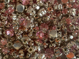 Craftuneed Bundle 134g Baby Pink Rhinestones 4mm and 6mm mix lot