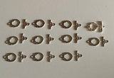 Craftuneed 11 Pairs Silver Tone Toggle Clasps Decorative T-Bar Fasteners for Jewellery Making