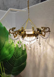 Craftuneed 1:6 Scale Miniature Doll Faux Crystal chandelier Dollhouse Hanging Ceiling Lighting props