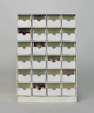 Handmade Dollhouse Wooden Shoe Cabinet Miniature Vintage Style Organizer Storage Drawer Unit