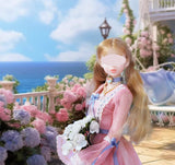 Handmade 1:6 Scale Victorian Style Doll Dress with Necklace – Custom Miniature Fashion Outfit