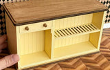 Handmade Dollhouse Kitchen Cabinet Bar Table Miniature Farmhouse Furniture 1:6 Scale