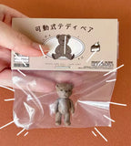 Craftuneed 1:6 Scale Mini Poseable Teddy Bear Miniature Dollhouse Jointed Bear Toy for Doll Display or Decoration Multiple Colours Available