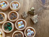 Miniature Dim Sum Bundle 18pcs Set – Cute Asian Food Miniatures / Dollhouse Accessories