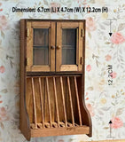 Handmade 1:6 scale Dollhouse Kitchen Cabinet Set of 4 Vintage Wooden Miniature Furniture Storage