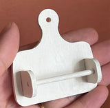 1:6 Scale1:6 Scale Dollhouse Bathroom Shelf Toilet Paper Holder Handmade Miniature Wood Furniture