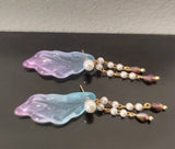 1:6 Scale Mermaid Style Earrings Miniature Faux Pearl Dangle Jewellery Handmade