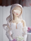 1:3 Scale Doll Wedding Dress Handmade Miniature Mermaid Bridal Lace Gown Veil Outfit