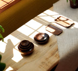Craftuneed 1:6 Scale 8pcs Dollhouse Wooden Tableware Set Miniature Bowls, Plates and Trays Kitchen Dining Props for Fashion dolls