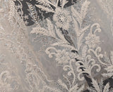 Ivory Beaded Lace Fabric by Yard – Embroidered Bridal Sequin Lace for Wedding DIY