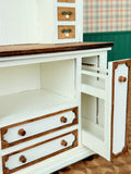 Handmade Dollhouse Kitchen Hutch Cabinet 1:6 Scale Miniature Wood Furniture