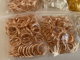 Craftuneed Bundle 500pcs Stainless Steel Circle Jump Rings 14mm - 16mm for craft making jewellery findings silver rose gold colour