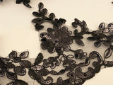 Craftuneed Bundle 8.6Meter or 3.7Meters or 1.2Meter black sequins lace trim embroidered dress lace trimming