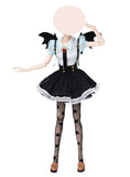 1:6 Scale Doll Outfit Little Devil Wing Top Skirt Stockings Handmade Gothic Style Clothes