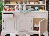 1:6 Scale Dollhouse Kitchen Cabinet Handmade Miniature Wooden Storage drawers Furniture