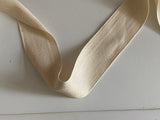 Bundle 5 Meters Ivory Plain Cotton Linen Fabric Ribbon blank sewing label in 5cm wide For Sewing Crafts DIY Projects Craftuneed