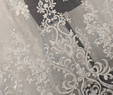 Ivory Beaded Lace Fabric by Yard Bridal Floral Sequin Embroidered Lace For Wedding DIY