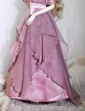 Craftuneed 1:6 Scale Miniature Doll Purple Lilac Dress with Matching Necklace Luxury Gown Dress For Fashion Dolls Handmade