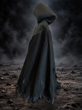 Gothic Doll Black Hooded Cloak Miniature Dark Fantasy Wired Cape 1/6 1/4 1/3 Scale