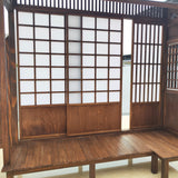 1:6 Dollhouse Japanese House Front Handmade Miniature Wooden Facade Shoji Screen Diorama
