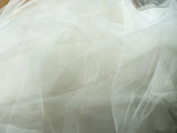Ivory Bridal Tulle Fabric Soft Sheer Wedding Veil Mesh DIY 230 x 220cm