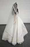 Handmade Doll Wedding Dress with Veil and Crown Miniature 1:6 Scale Bridal Gown