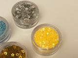 Craftuneed Bundle 8packs Nails face art glitter stars hearts eyes sequins Festival eyeshadow makeup art craft making