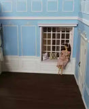 Handmade 1:6 Scale Dollhouse Window Seat Miniature Windowsill Insert | DIY Dollhouse Feature
