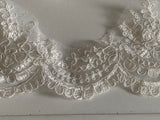 Bundle 6.2 Meters ivory embroidered floral lace trim sew on bridal wedding tulle lace trimming for dress diy Craftuneed