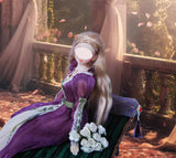 Handmade 1:6 Scale Vintage Romantic Doll Dress with Necklace – Custom Miniature Fashion Outfit