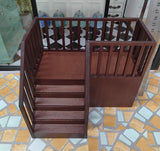 Handmade 1/6 & 1/12 Scale Miniature Wooden Staircase Dollhouse Loft Stairs Furniture Prop