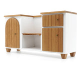 Craftuneed 1:6 Scale Miniature Dollhouse Kitchen Wooden Cabinet Sink Tap Doll Bathroom Furniture Sink Cabinet Faucet