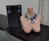 1:6 Scale Doll Necklace and Earrings Set Miniature Rhinestone Jewellery Multiple Colours