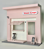 Dollhouse Miniature Coffee Shop Scene Korean Style Cafe Diorama Shop Front Available in 1/12 and 1/6 Scale Handmade Personalised Logo