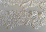 Craftuneed Bundle 5 Meters ivory cotton eyelash style lace trim sew on floral embroidered dress lace trimming