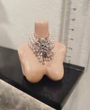 1:6 Scale Doll Faux Pearl Necklace and Earrings Set Miniature Rhinestone Jewellery