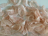 Craftuneed Bundle 9.2 Meters Pink Floral Lace Trim Sew on Embroidered cotton lace trimming