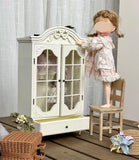 Handmade 1:6 scale Dollhouse Wardrobe Cabinet French Style Miniature Furniture Storage