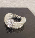 Handmade 1:6 Scale Doll Crown Necklace Earrings Set Miniature Faux Pearl Rhinestone Jewellery