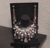 Handmade 1:6 Scale Doll Necklace & Earrings Set Miniature Faux Pearl Rhinestone Jewellery