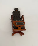Craftuneed Handcrafted 1:12 scale miniature Retro Barber hair salon chair armchair dollhouse furniture for doll