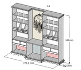 DIY Miniature Display Cabinet Kit – 1/6 & 1/12 Scale Dollhouse Furniture Flat Pack (Unassembled)