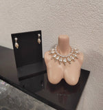 1:6 Scale Doll Faux Pearl Necklace and Earrings Set Miniature Jewellery Handmade