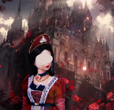 Handmade 1:6 Scale Vintage Romantic Doll Dress Renaissance-Inspired Court Gown with Jewellery