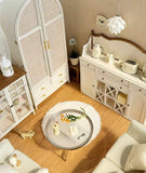 Craftuneed 1:6 Scale Dollhouse Vintage Style Sideboard Cabinet Miniature Doll Dining Room Storage Wooden Furniture Handmade