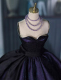 Handmade Miniature Gradient Purple Couture Doll Dress with Necklace Petticoat Belt Available in 1/6 1/4 1/3