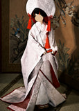 Handmade Doll Wedding Kimono Miniature Japanese Style Shiromuku Bridal Outfit 1/4 1/3