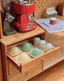 Handmade 1:6 Scale Dollhouse Sideboard Cabinet Miniature Kitchen Hutch with Pegboard Hooks