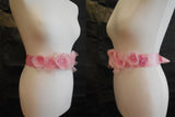 Handmade Baby Pink Bridal Beaded Sash Belt – Chiffon Flower Wedding Dress Belt