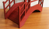 Handmade 1:6 Miniature Wooden Arch Bridge Traditional Japanese Style Dollhouse Bridge